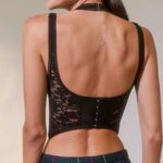 Urban Outfitters Black Lace Bustier Top Photo 5
