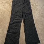 Maeve  Anthropologie Pants Womens 12 Wide Leg Black Flare High Rise Metallic Photo 0