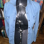 Old Navy  denim button down XS normcore classic shirt Photo 0