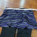 Athleta Black Purple Skirt Capris Leggings Pants Ruched Tie size S Photo 10