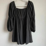 Exlura  Women’s Square Neck Dress Long Puff Sleeve A-Line Casual Short Mini Dress Photo 7