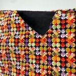 Vintage Landau Uniform Scrub Top Orange Black Purple Floral Size Medium Photo 2