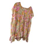 Entro Floral V-Neck Short Sleeve Babydoll Mini High Low Dress Size Large Photo 5