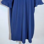 Blue Short Sleeve Shift Dress Size XL Blue Wedding Guest Dress Photo 4