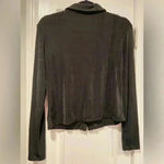 Princess Polly  Black Stretchy Snap Front Long Sleeve Collared Top Size 12 Photo 8