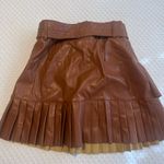 Boutique Brown leather skirt Photo 2