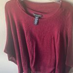 Apostrophe FINAL MARKDOWN  Deep Red Knit Top petite medium Photo 0