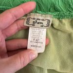 Glam Y2K Vintage Green Embroidered Floral Halter Dress Made in USA Size M Photo 1