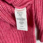 CAbi Cable Knit Sweater Women XS Pink Cotton Blend Long Sleeve Elsa 4245 Photo 3
