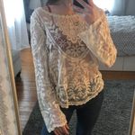 Boutique Cream Lace Top Photo 0