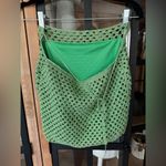 White Fox Boutique White Fox Skirt no more lies metallic mermaid core tie open back crochet knit Photo 5