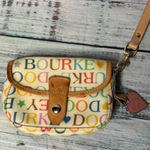 Dooney & Bourke  Rainbow Logo Wristlet Bag Vintage Multicolor Monogram Photo 0