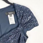 Tadashi Collection 100% Silk Sequin Top Chiffon Skirt Back Zipper Dress Size 12 Photo 5