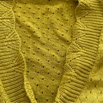 Strut & Bolt  Mustard Yellow Knit Vest with White Ruffle Sleeves Photo 4