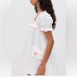 For Love & Lemons  Tea Time Babydoll Dress White Pink size XXS Photo 3