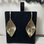 Joan Rivers Diamond Shape Hammered Design Lever Back Dangle Earrings Photo 1