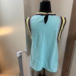 Free People  Bali 90's Baby Tee Tank Top Jersey Crochet Detail Retro Blue S Photo 4