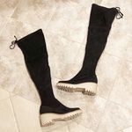 Nicole Miller 🆕 Bass over the knee faux suede stretch tall black boots Photo 3