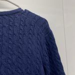 J.Crew  Odette Cable Knit Sweater Lady Jacket Cotton Blend Bouclé Navy Plus XXL Photo 7