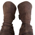 EUC Earth Brand Earthies Leather Wedge Boots Brown Size 6 1/2 Photo 6