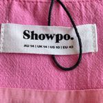 Showpo NEW  Kiandra Wrap Mini Skirt Womens Sz 10 Pink Knot Detail‎ Side Zip Lined Photo 3