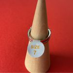 Bomb Party RBP5286 “This Love is Endless” Aqua Blue CZ on Rhodium Sz 7 Ring NWT Photo 2