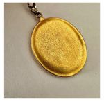 Gold tone blue bonnet pendant necklace Photo 4