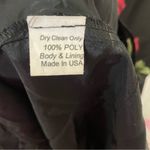 Vintage 90s Stop Staring! Rose Ruched Fit & Flare Strapless Midi Dress Black Size L Photo 5