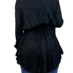 Free People  Waffle Hi Low Long Sleeve Tunic Top Small Photo 3