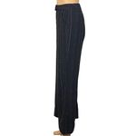Bisou Bisou black wide leg pants w/colorful contrasting pinstripes. Size 10. EUC Photo 6