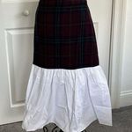 English Factory  Tartan Plaid Combo Skirt Carbon Blue Women's Size M Photo 4