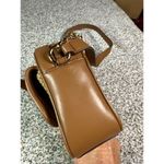 Michael Kors Parker Medium Woven Straw Crossbody Bag Natural Brown Photo 4