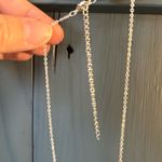 Disney NWOT Exclusive  World Park Minnie Mouse Silver Necklace “M” Crystal Photo 2