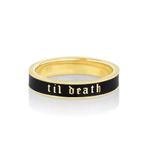 TIL DEATH Gold and Black Bridal Band Size 6​ Photo 2