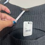 Free People  Gray Ribbed Sweater Tank XS NEW Photo 2