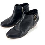 Sam Edelman  Leather Buckle Ankle Booties Black Boots Size 8‎ Style Petal Photo 0