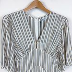 NWT Lusana Claudia Striped Midi Dress in Adele 100% Crepe Georgette Size Small Photo 4