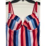 Oasis Outdoor  One Piece Swimsuit Patriotic Red White And Blue‎ Size Medium NEW Photo 3