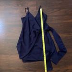Selfie Leslie  navy blue v-neck sleeveless mini wrap dress size S Photo 8