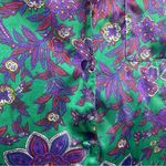 Victoria's Secret  vintage gold label jewel tone paisley print satin pajama small Photo 5