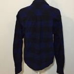 Wild Fable NWOT Blue Black Plaid Flannel Button Up Shirt Top Photo 4