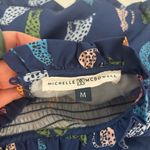 Michelle McDowell Leopard Love Navy LS Blouse – Chic Animal Print Flowy – Med Photo 1