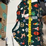 Old Navy New! Match The Fam Santa Claus Brown Ornaments Pajama Top Large Petite Photo 5