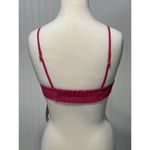 Vix Paula Hermanny Scales Helen Laser Cut Triangle Bikini Top Swim Pink Large Pink Photo 4