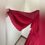 ASOS  Pleated Sheer And Solid Crop Top Midi Dress size 2 special occasion Photo 6