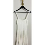 STAUD  Ellen Mixed Stitch Pleated Minidress in Ivory Size Medium Photo 5