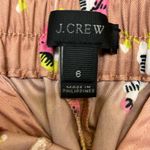 J.Crew Women's Pink Falling Pansies Floral Elastic Waist Pants Preppy Size 8 Photo 6