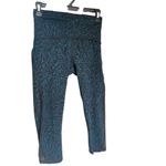 Lululemon  Train Times Crop Leggings Blue Black Size 6 Yoga Running Photo 7