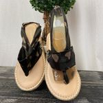 Shoedazzle  Green Camouflage Green Print Fabric Wrap Flat Sandals 7 Photo 1