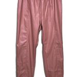 SheIn Women’s Faux Leather Jogger Pants Size M US 6 Pink Drawstring Waist 28 Photo 0